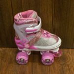 Patines Quads con Luces Modelo Color Blanco con Rosado