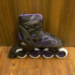 Patines Lineales Modelo Color Negro con Lila