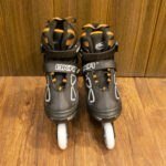 Patines Lineales Modelo Color Negro con Naranja - Imagen 4