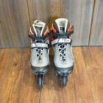 Patines Lineales con Luces Snow Color Gris con Rojo - Imagen 4