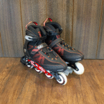 Patines Lineales Con Luces Spider Color Negro con Rojo - Imagen 2