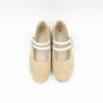 Ballerinas Bruna Gamuza Color Beige - Imagen 4