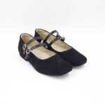 Ballerinas Bruna Gamuza Color Negro - Imagen 2