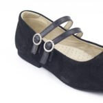 Ballerinas Bruna Gamuza Color Negro - Imagen 3