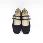 Ballerinas Bruna Gamuza Color Negro - Imagen 4