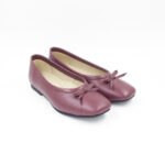 Ballerinas Angeline Cuero Color Guinda - Imagen 2