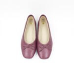 Ballerinas Angeline Cuero Color Guinda - Imagen 4