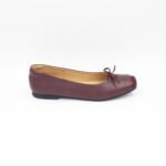 Ballerinas Evangeline Cuero Color Guinda