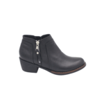 Botines de Cuero Mimi Color Negro FLUTTER
