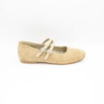 Ballerinas Bruna Gamuza Color Beige con Pelle