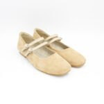Ballerinas Bruna Gamuza Color Beige con Pelle - Imagen 2