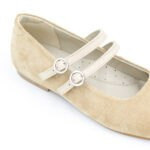 Ballerinas Bruna Gamuza Color Beige con Pelle - Imagen 3