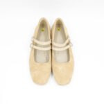 Ballerinas Bruna Gamuza Color Beige con Pelle - Imagen 4