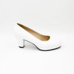 Zapatos de cuero Taco 5 Atenea Color Blanco