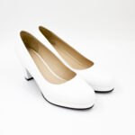 Zapatos de cuero Taco 5 Atenea Color Blanco - Imagen 2